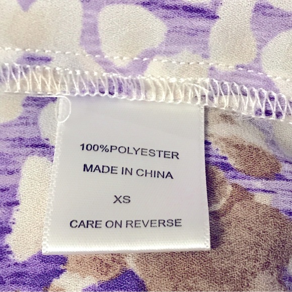 NY & Co Purple Printed Blouse - Picture 5 of 5